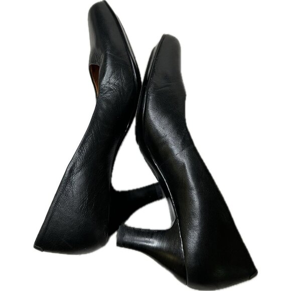 Sofft Sorrento Black Genuine Leather Peep Toe Pumps High Heels Shoes Sz 8 M - Picture 6 of 9